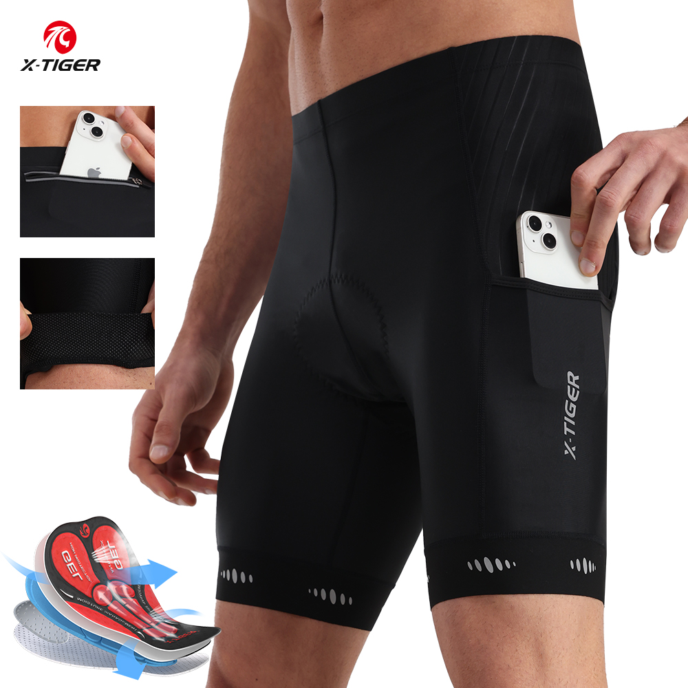 Cycling Commuter Pants - X-TIGER Hommes Cyclisme Shorts avec Poche