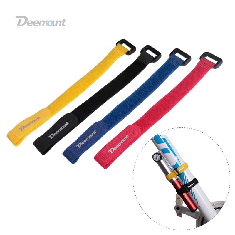 Bike Pump Frame Mount - Deemount 4 pièces vélo Nylon crochet/boucle