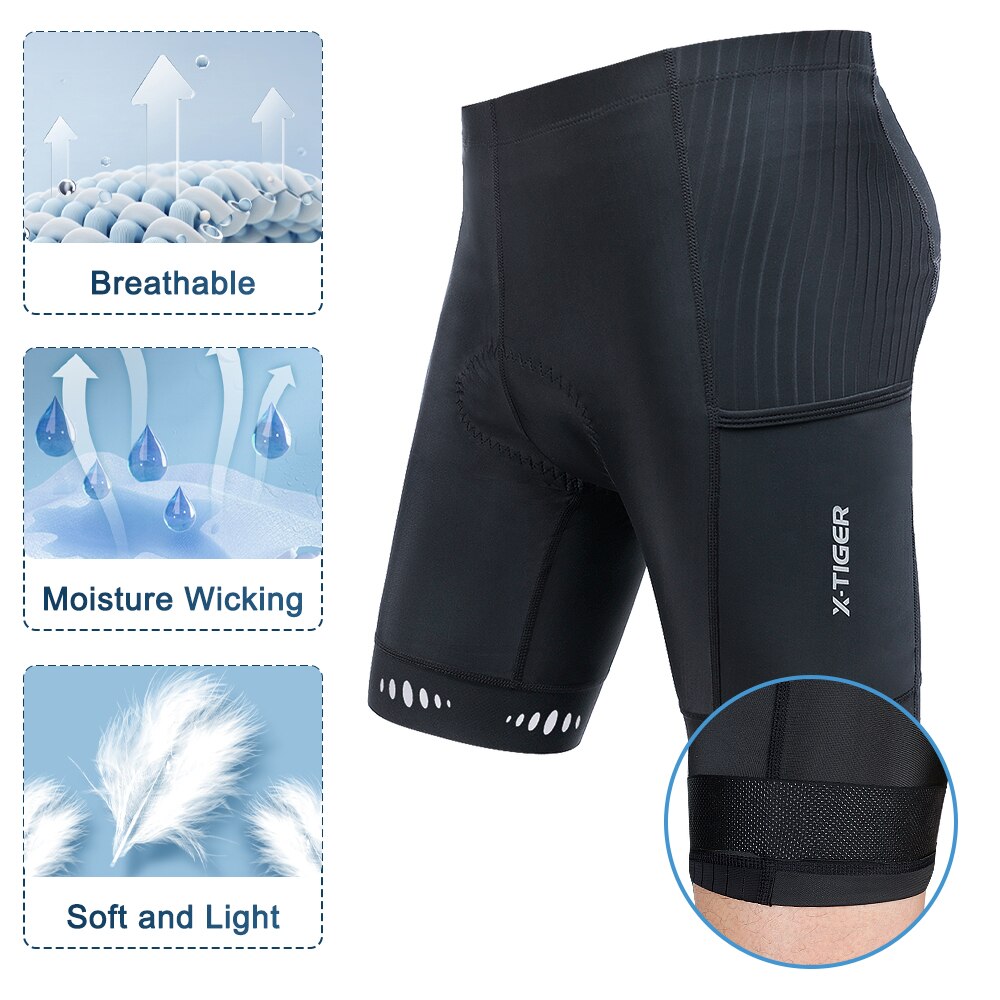 X-TIGER Hommes Cyclisme Shorts - Cycling Commuter Pants avis et prix