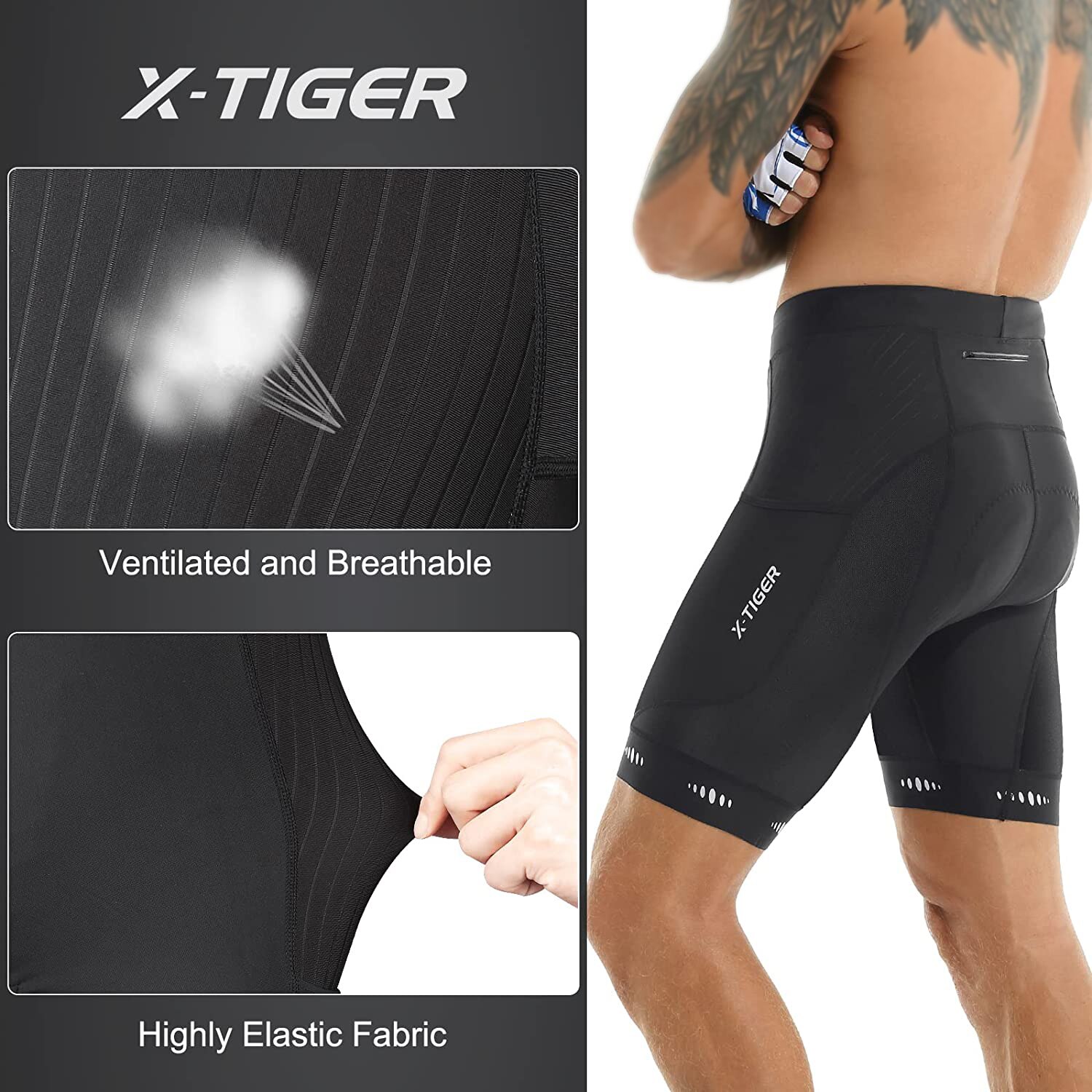 X-TIGER Hommes Cyclisme Shorts - Cycling Commuter Pants avis et prix