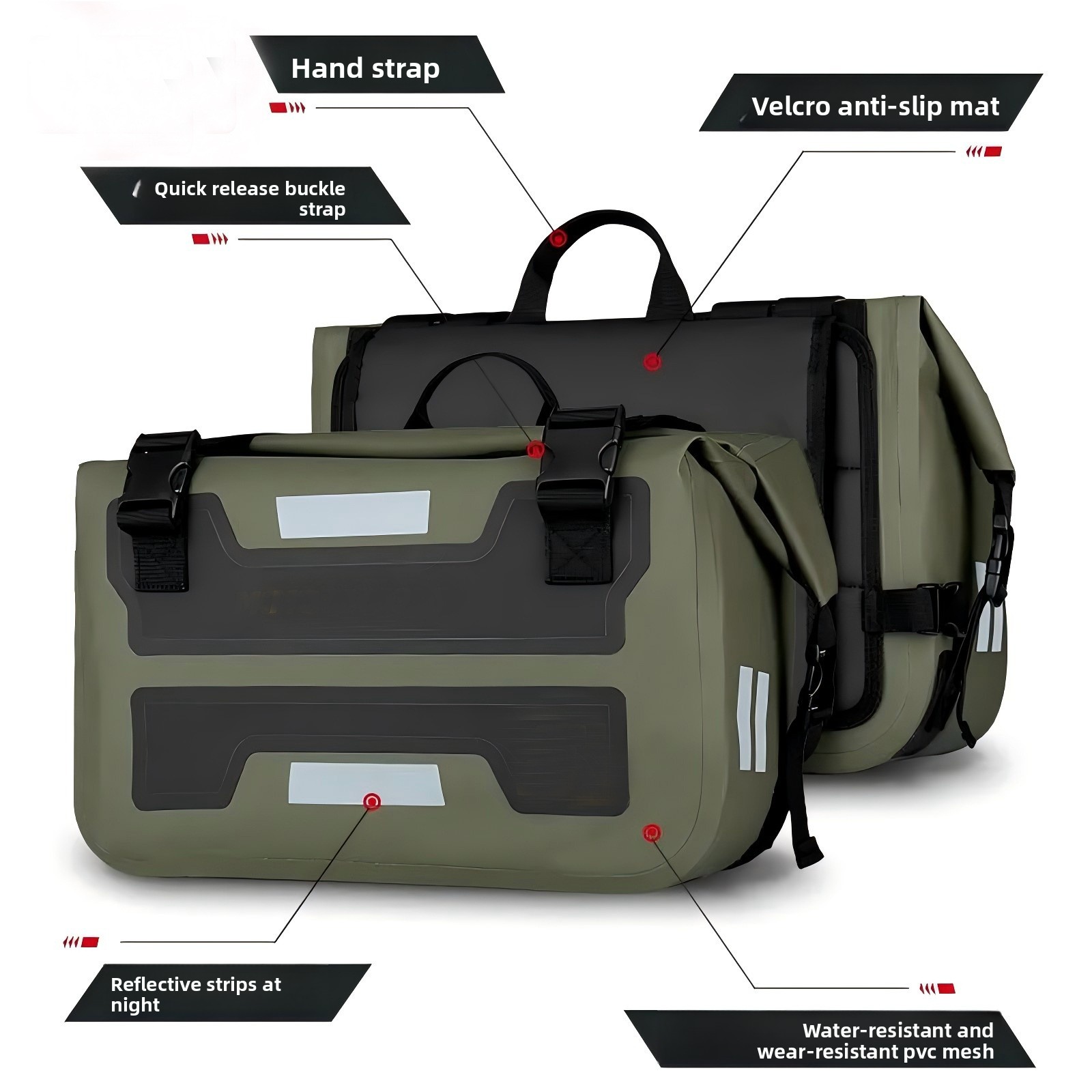Sacs de selle pour moto 30L x2 - Panniers Waterproof Rear avis et prix